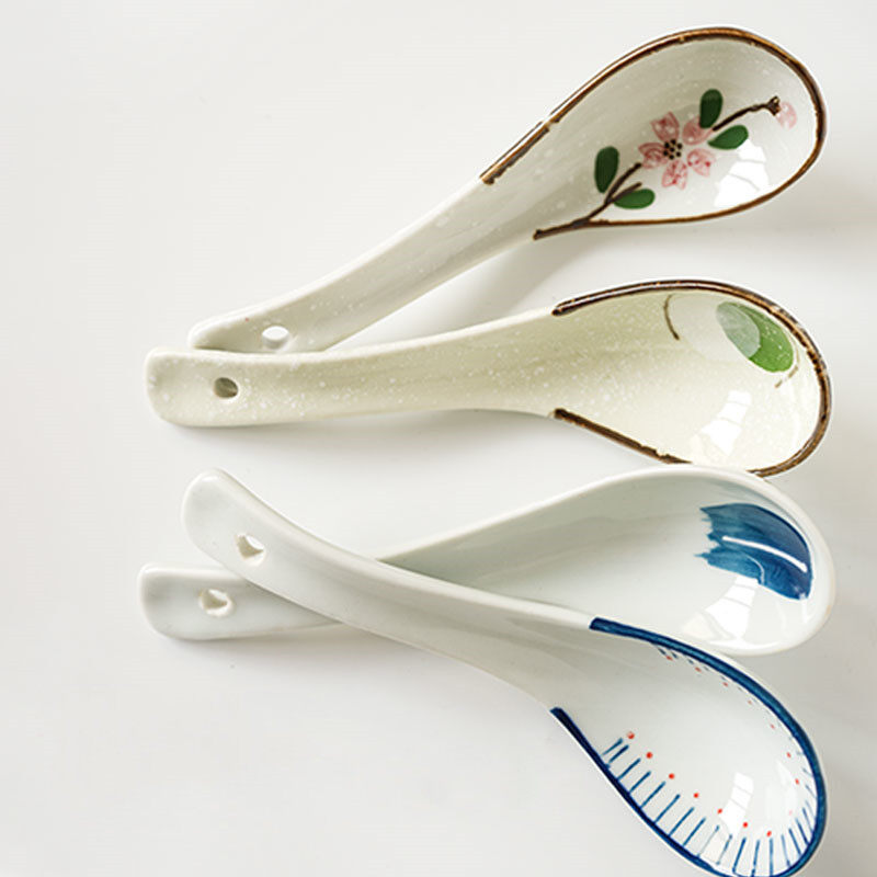 OMK Japanese style Ceramic Soup Spoon