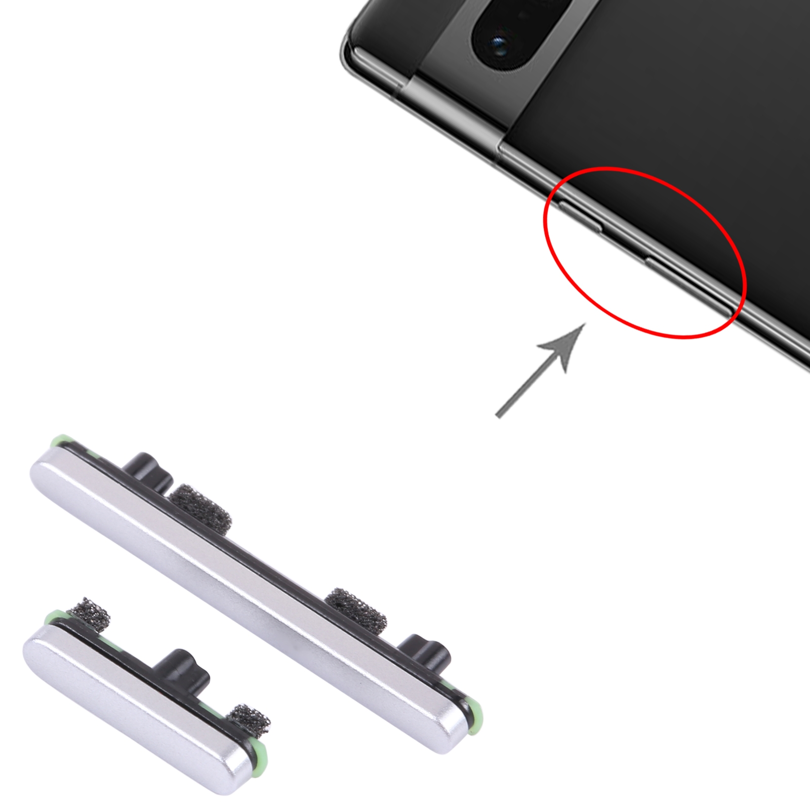 New- For Google Pixel 7 Pro Power Button + Volume Button Control Button.