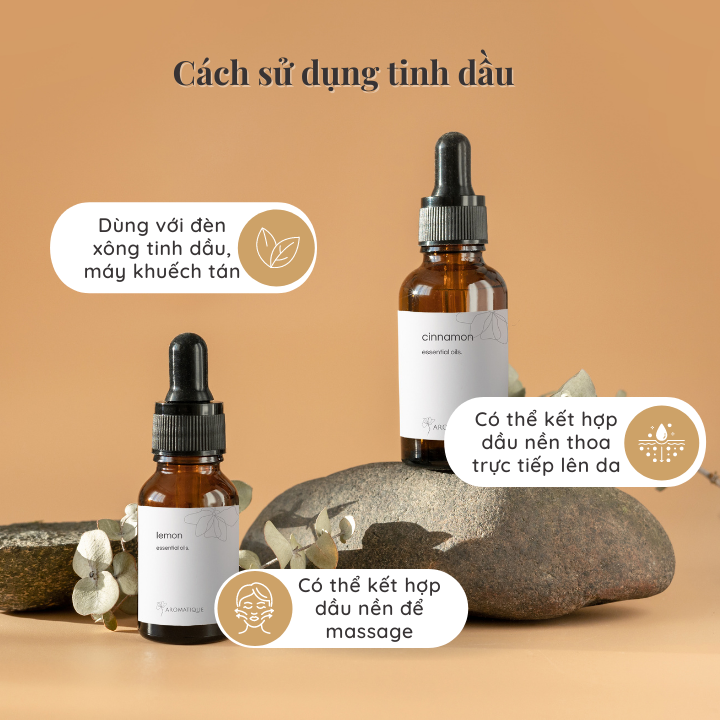 Tinh Dầu Quế Cinnamon Tự Nhiên Nguyên Chất xông thơm phòng, massage thư giãn, Chai 10ml