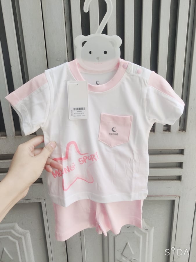 Moon_ Bộ cộc tay petit Moon siêu đẹp cho bé
