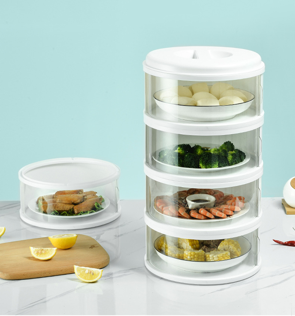 Lồng Bàn Đa Tầng, Khay Hộp Đậy Thức Ăn 5 Tầng KUNBE - Giữ Nhiệt, Chống Bụi Và Côn Trùng Tiện Dụng Mẫu Mới 2022