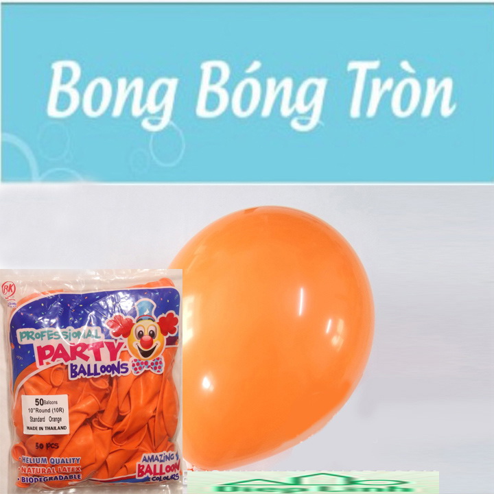50 bong bóng thái lan balloon hình tròn - bong bóng nhiều màu loại tốt -loại 30cm-35cm 10 inch