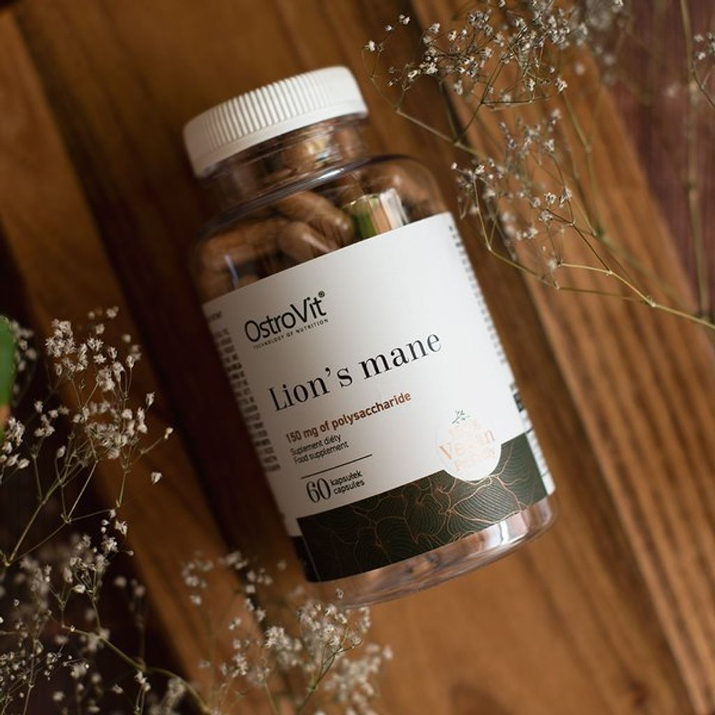 Viên Uống Vitamin Ostrovit Lion's Mane VEGE - Hỗ Trợ Thần Kinh, Lo Âu Và Não Bộ (60 Viên)