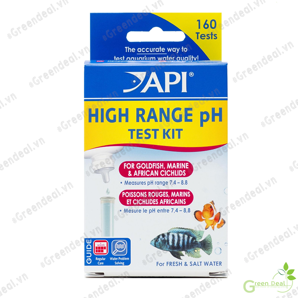 Api - high range ph test kit | bộ đo ph cao của nước hồ cá thuỷ sinh