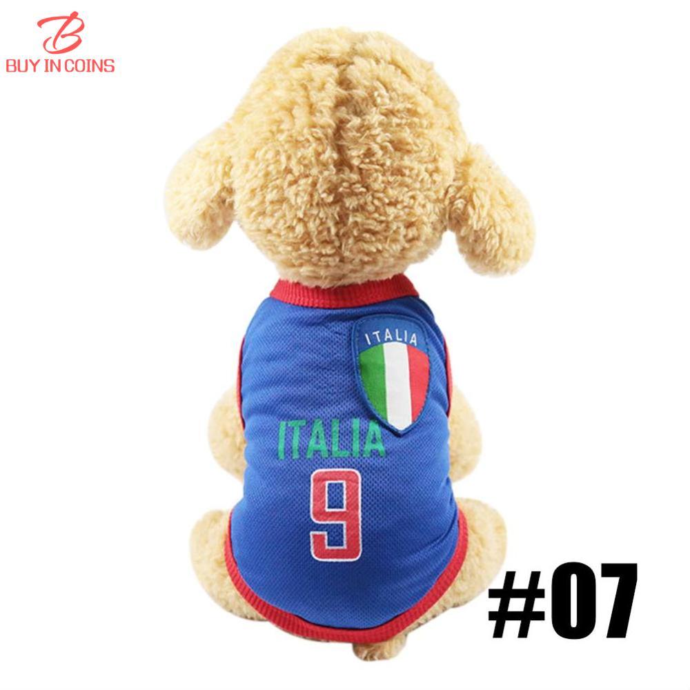 BUYINCOINS 1PC XS/S/M/L/XL/XXL Puppy Hoodie Clothing Cat Sweater T Shirt Small Sport Shirt Basketball PetMesh Vest Pet Clothes