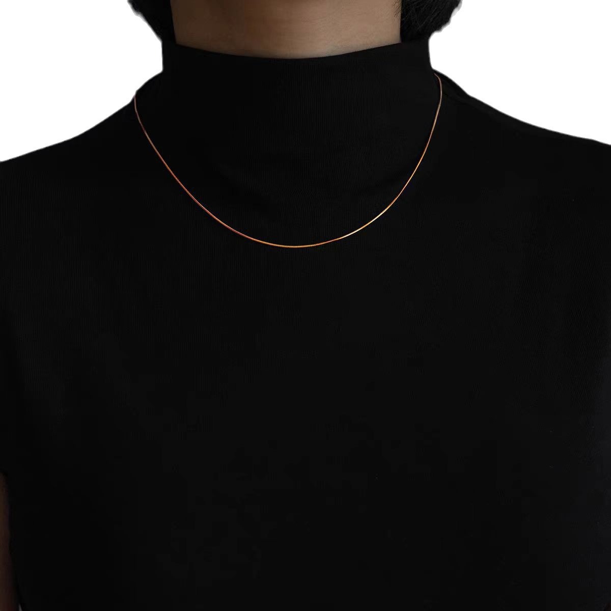 Vacuum%20plating%20gold%20round%20snake%20chain%20stainless%20steel%20snake%20bone%20chain%20titanium%20steel%20necklace%20simple%20men's%20and%20women's%20clavicle%20chain%20-%20Image%205