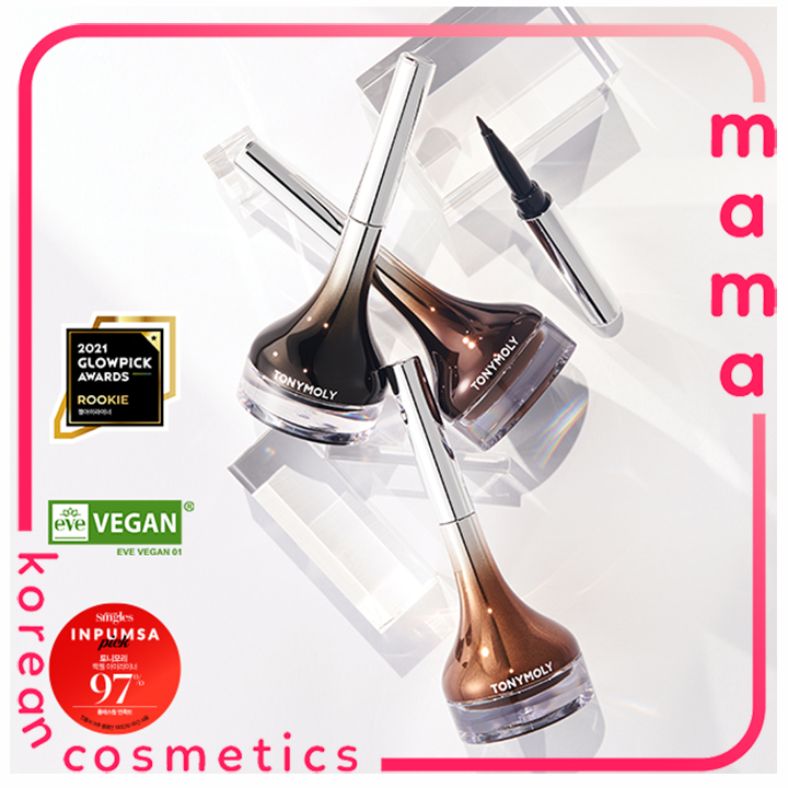Kẻ mắt Gel eyeliner Tonymoly Back (mẫu mới, đầu màu bạc)