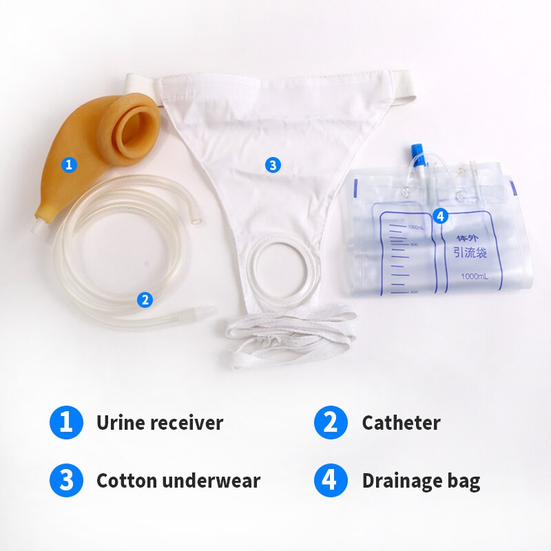 Urine Collector Male Female Urine Leg Bag Silicone Urine Funnel Pee Holder  For Elderly Health Care Latex Particles Soft Touch