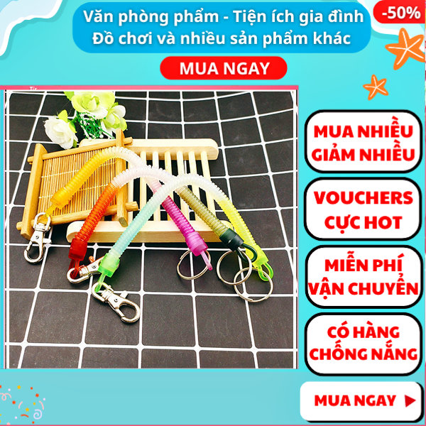 Móc khóa dây lò xo độc đáo nhiều màu sắc ✔móc khóa dây nhựa ✔móc khóa dây xe máy ✔móc khóa dây đeo ✔Nguyễn Thùy Store
