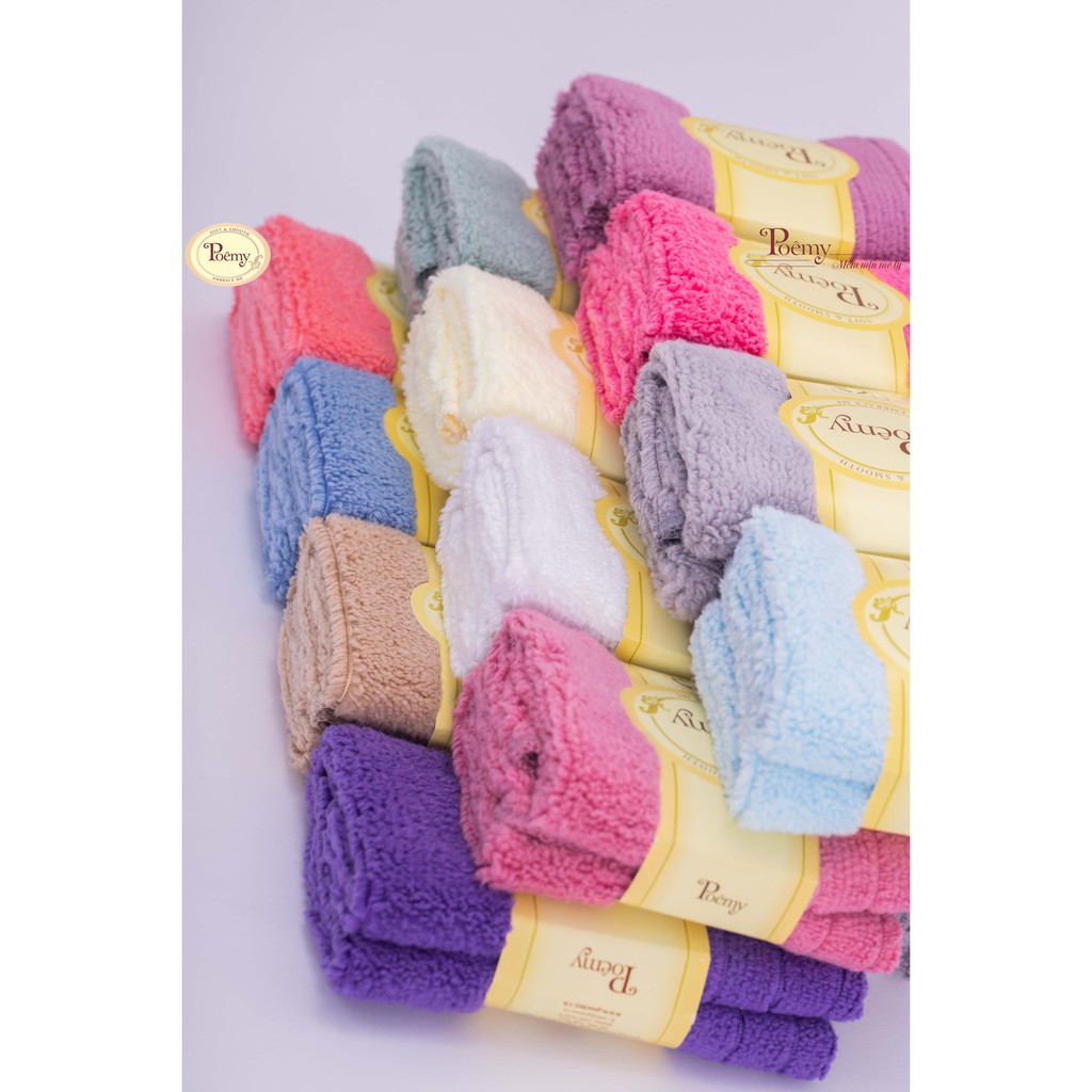 Combo 10 khăn mặt Poêmy kt 29x45cm