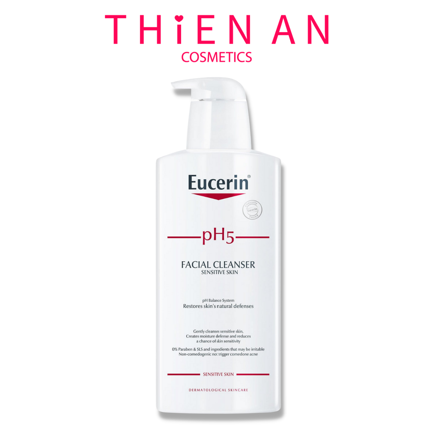 Eucerin sữa rửa mặt ph5 facial cleanser da nhạy cảm