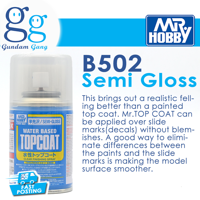 Mr. Hobby Top Coat Gloss Flat Matt Semi Gloss 88ml B501 B502 B503 (Deliver West Malaysia Only