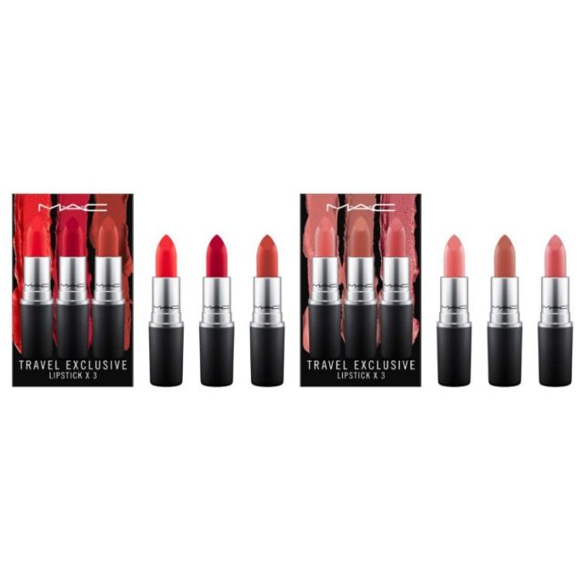 mac lipstick trio set