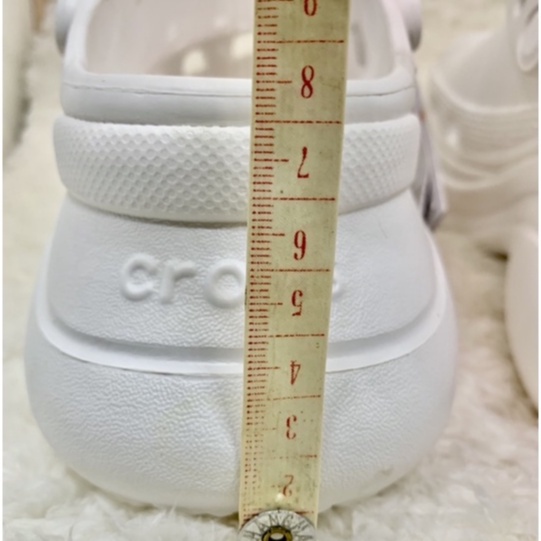 2023 Crocs Women's BAE Classic Wedge Sandals - Bone White