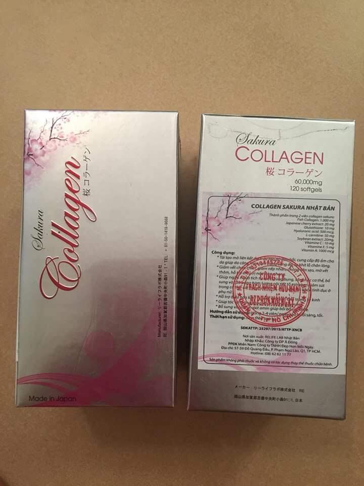 Viên uống collagen sakura Nhật Bản 120 viên
