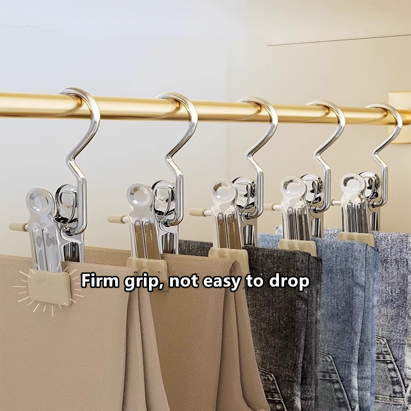 Non-marking hook, clothes clip, multifunctional single hook jacket clip, hat socks, windproof pants clip, with hook, drying clip