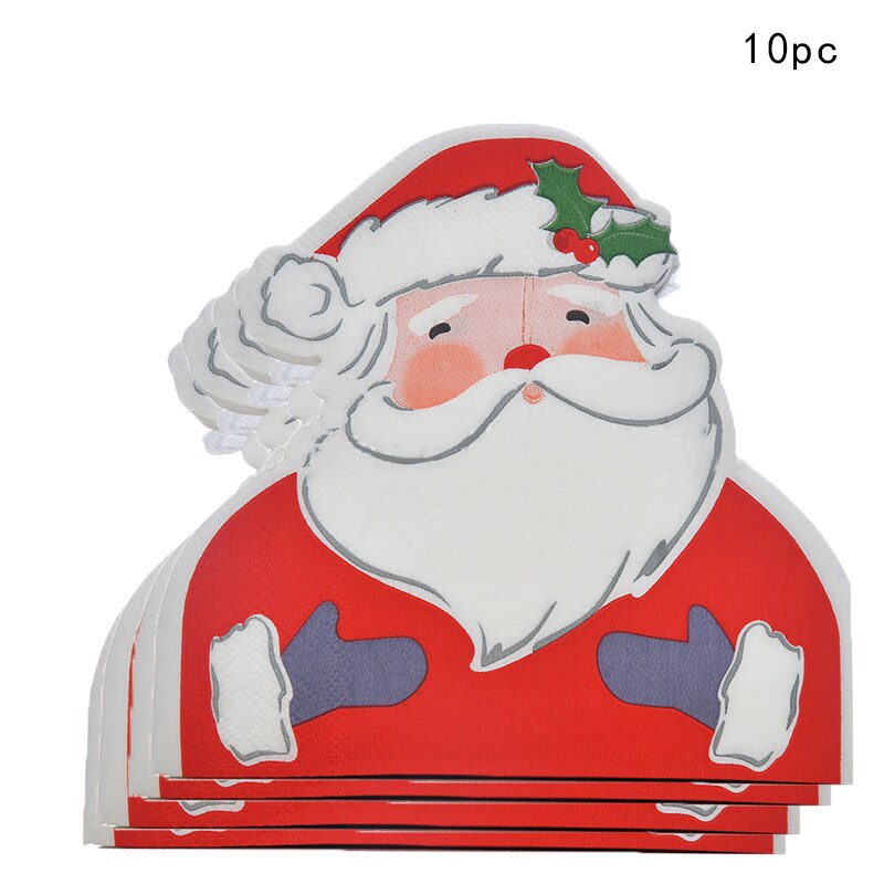 Christmas Theme Party Disposable Tableware Bronzing Paper Plates Paper Cups Merry Christmas Decorations For Home Xmas Ornamnets