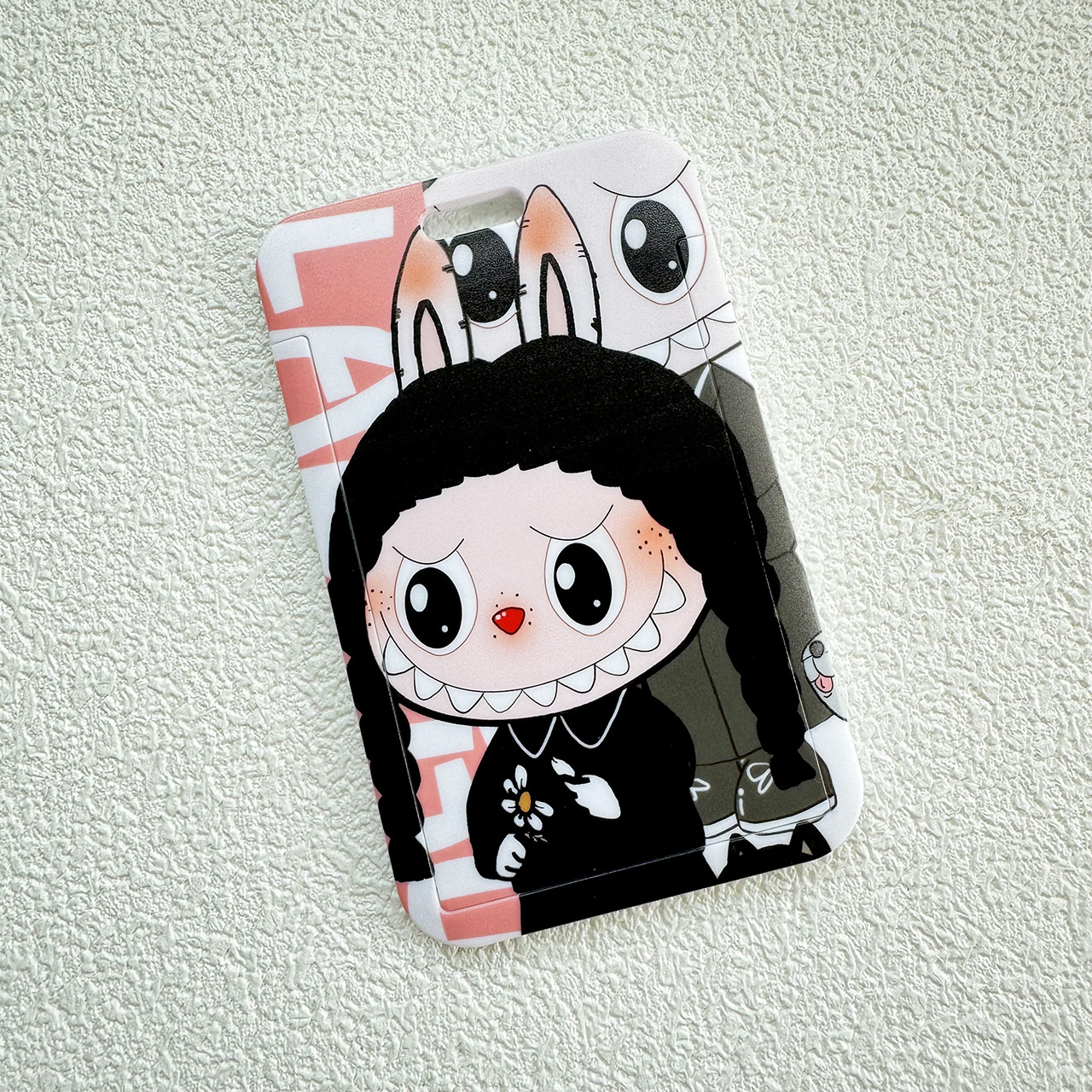 EB Cartoon Labubu Card Holder Card Cover ID Name Tag Without Lanyard. 