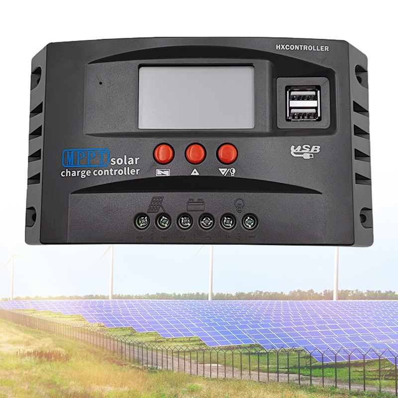MPPT điều khiển sạc năng lượng mặt trời 12/24V Bảng điều chỉnh pin sạc điều chỉnh kép