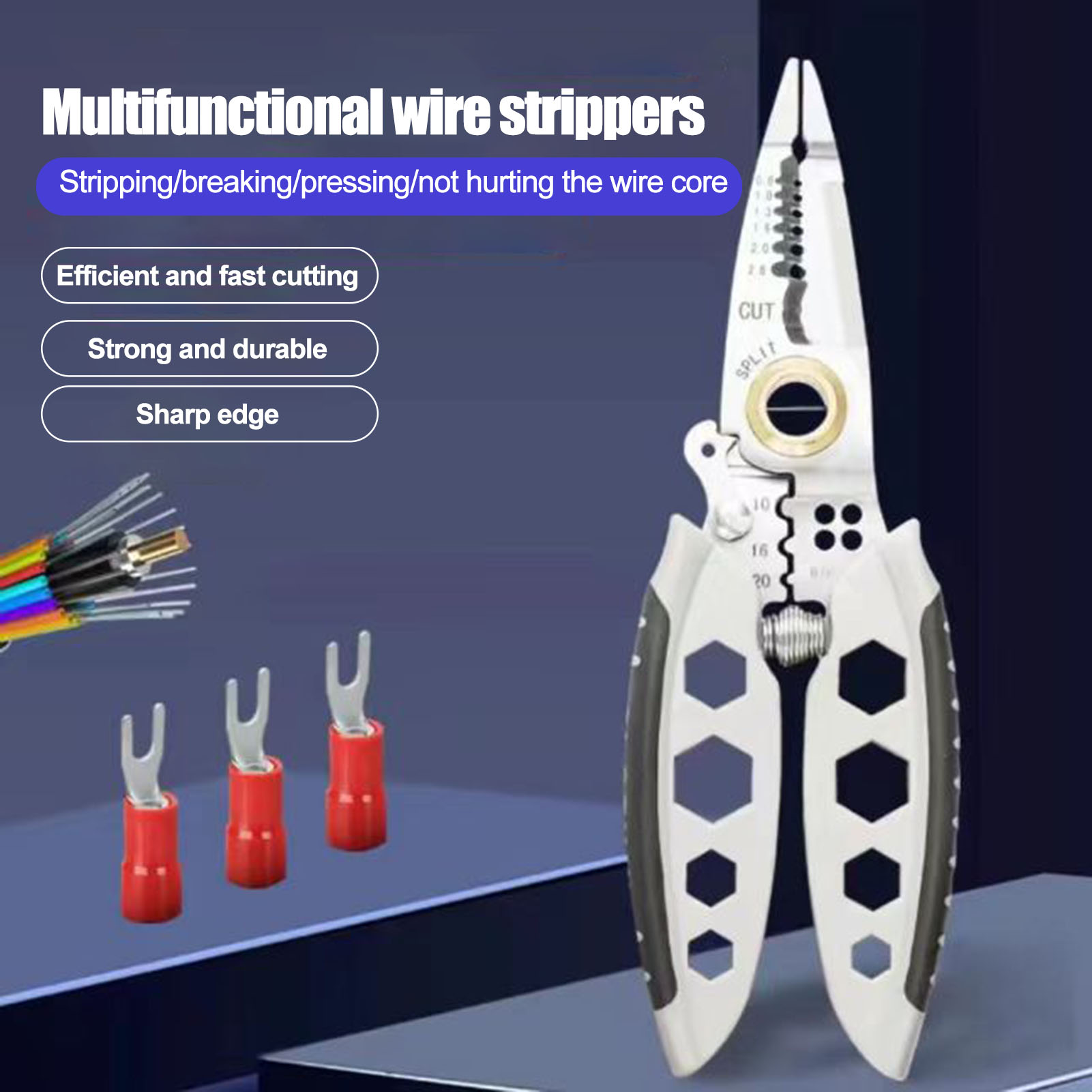 Premium Wire Stripping Pliers Professional Multipurpose Wire Stripper Crimping Tool for Cutting and Stripping