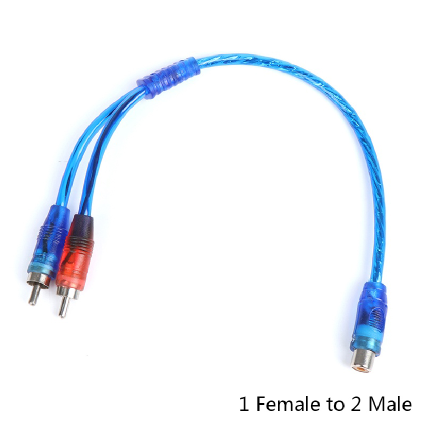 1Pc Durable RCA Audio Cable Y Adapter Splitter 1 Male to 2 Female/2 ...