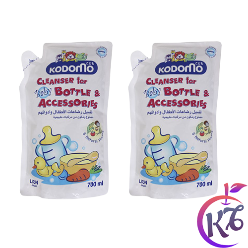 Combo 2 bịch Nước rửa vệ sinh bình sữa rau củ quả và phụ kiện Kodomo bịch 700ml Thái Lan - dạng gói - nuoc rua binh sua rau cu qua va phu kien cho be
