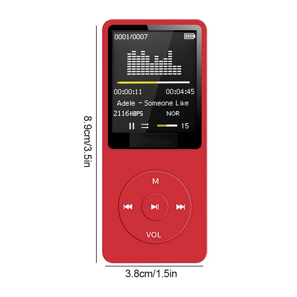 【Thriving】 Portable MP3 Player Rechargeable Record Noise Conduction Lossless Pocket Sport Music Play with Micrphone Walkman Machine.