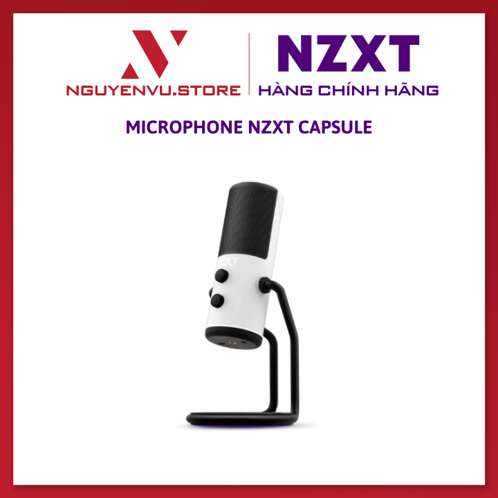 Microphone NZXT Capsule (Black/White) - Hàng Chính Hãng