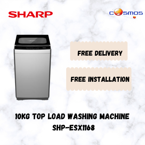 sharp 10kg top load washing machine shp esx1168