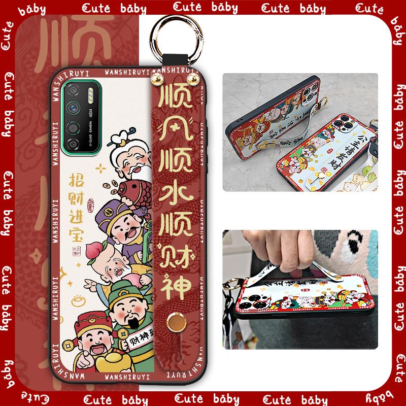 Back%20Cover%20Shockproof%20Phone%20Case%20For%20Infinix%20X656/X655/Note7%20Lite%20Anti-dust%20Dirt-resistant%20Kickstand%20Cartoon%20Wristband%20-%20Image%207