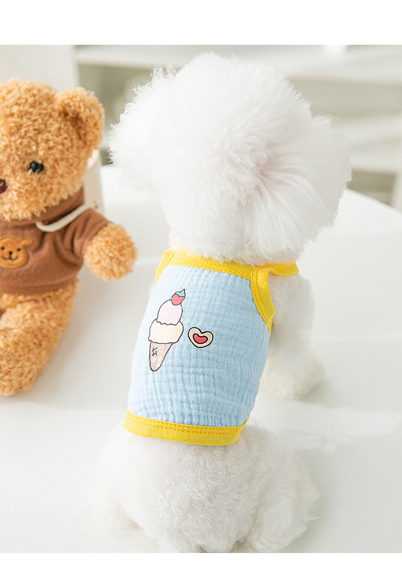 áo 2 dây in hình so cute cho chó mèo - T3 PETS SHOP