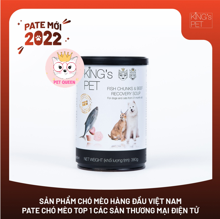 Pate King Pet cho Chó Mèo 380g/lon