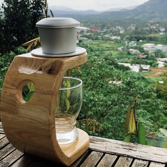 Kệ Giá Đỡ Pha Cà Phê Phin Bằng Gỗ Thủ Công Phong Cách Mộc Độc Đáo.