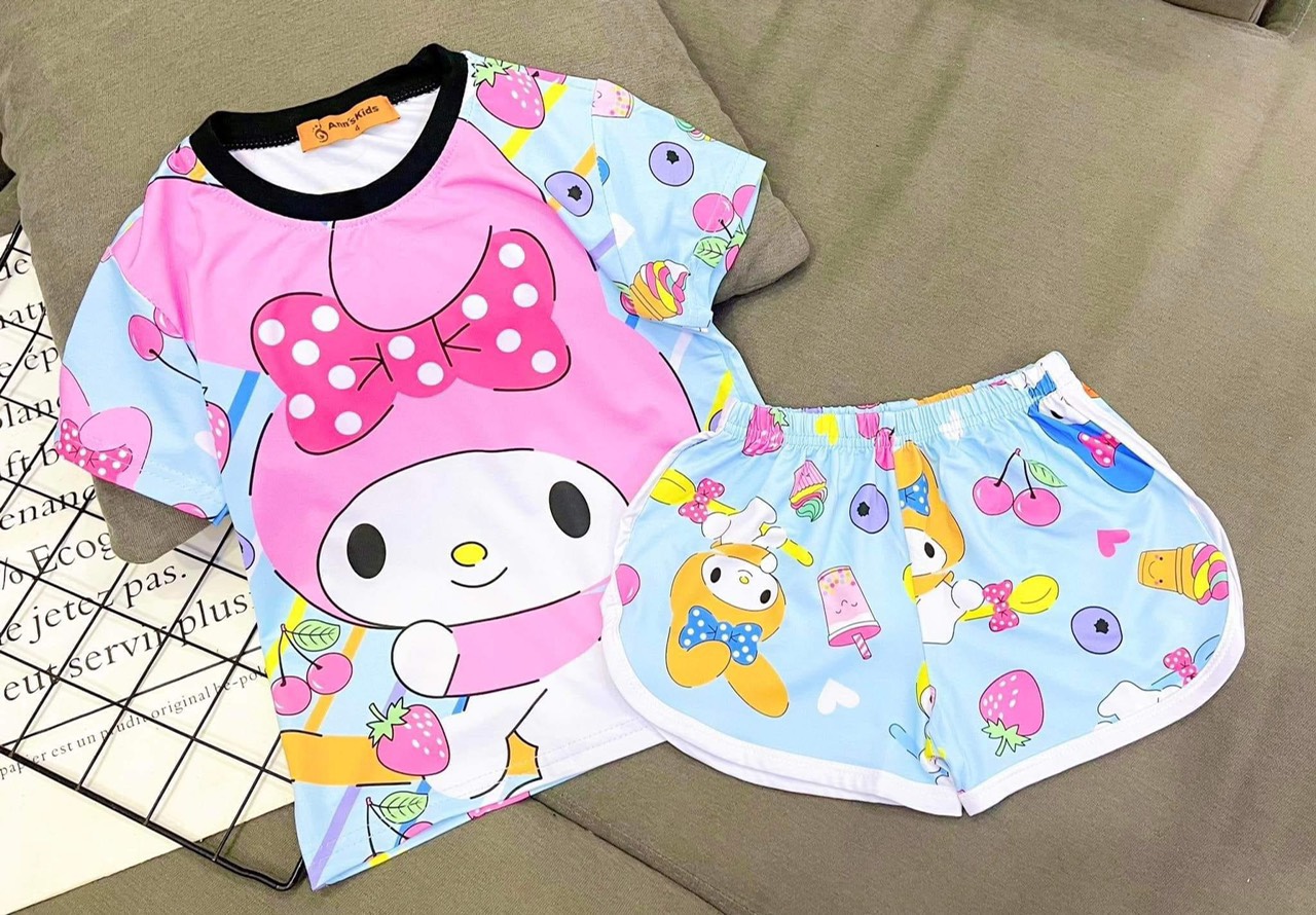 (18-30kg) bộ thun 3D bé gái siêu cưng luôn!