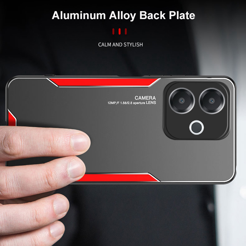 For OPPO A5 Pro 5G Case Aluminum Metal Matte Cover Soft Silicone Frame Camera Protection Cover For For OPPO A5 Pro Back cover Phone Cases.