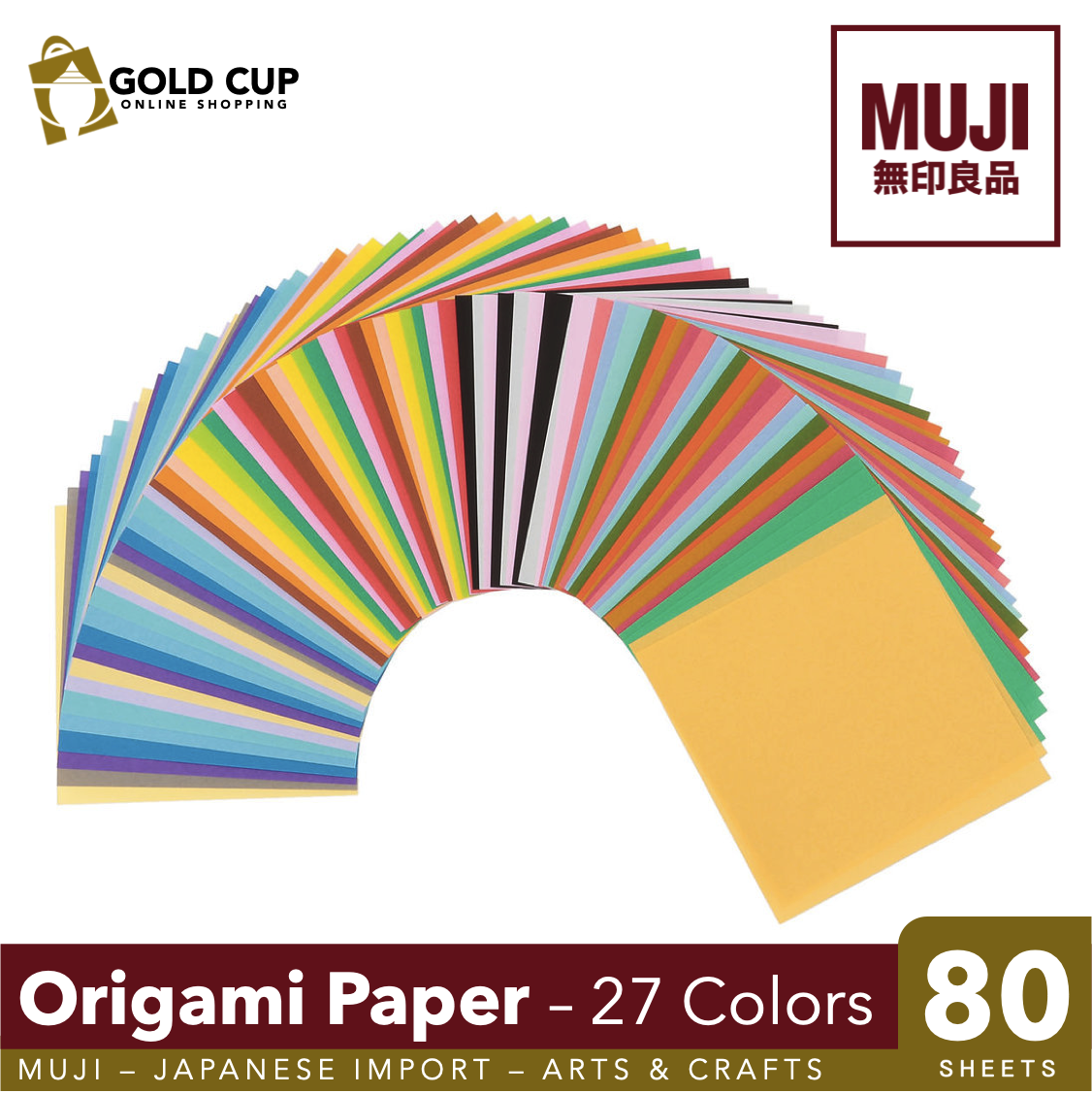 MUJI Origami Paper 27 Colors, 80 sheets (Arts & Crafts) Lazada PH