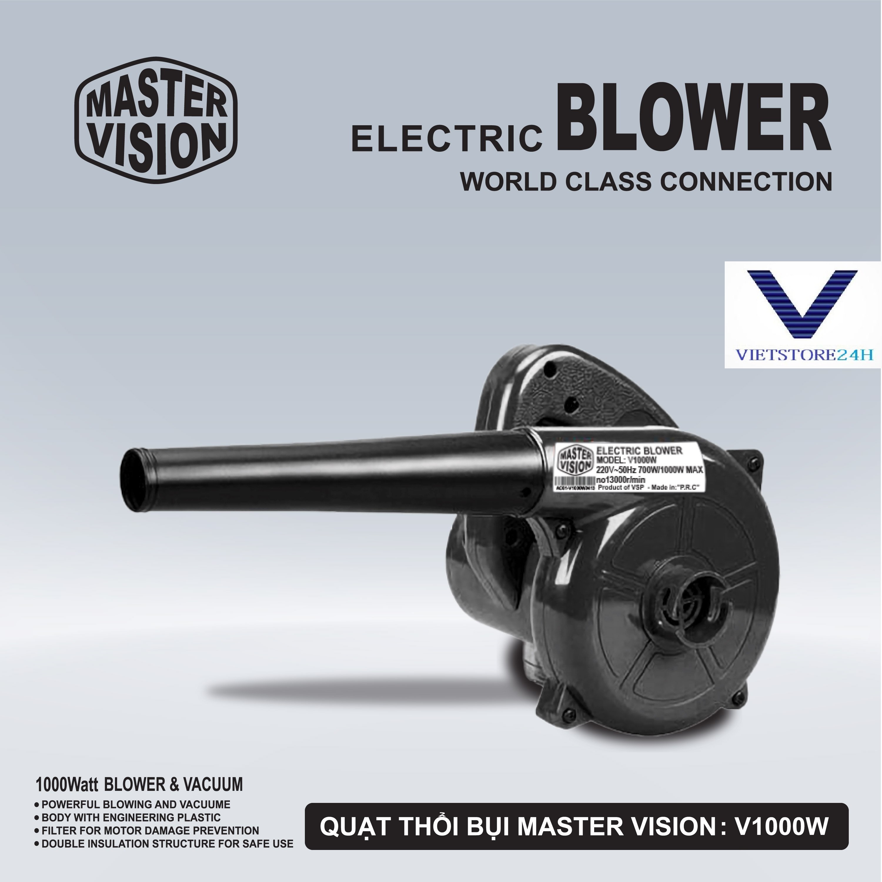 Quạt thổi bụi master vision v1000w