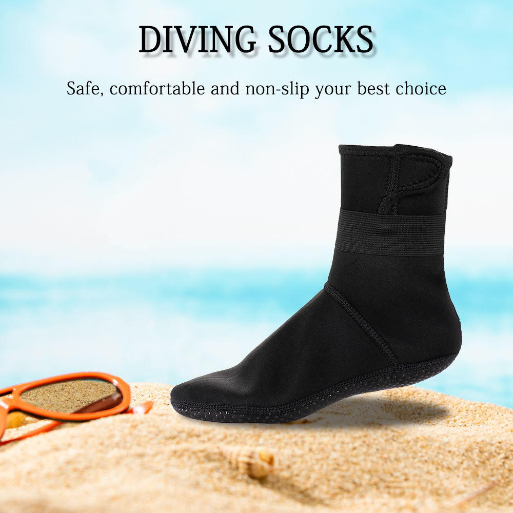 3mm Dive Socks Non Slip Thermal Diving Socks Abrasion Resistan Rubber Water  Socks Diving Equipment