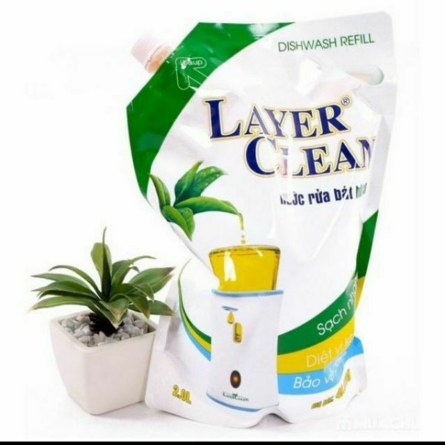 Nước rửa chén hữu cơ Layer Clean túi 2 Lít