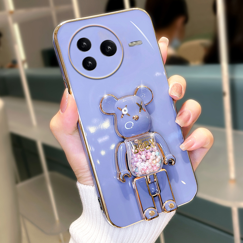 New Phone case Xiaomi Poco F7 Pro Back cover Soft Electroplated Quicksand Hourglass Pellet KWAS Bear silicone shockproof Protector Smooth for Xiaomi Poco F7 Ultra Back Cover. 