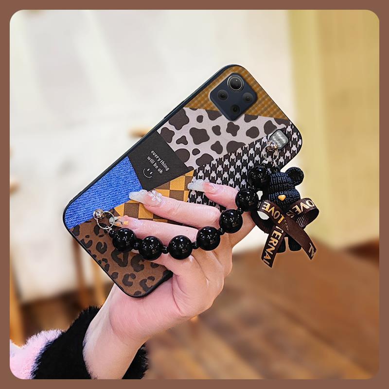 Cartoon silicone Phone Case For LG K92 5G/Q92 Bear bracelet
