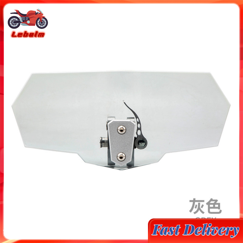 Lebalm【ready stock】Universal Motorcycle Windshield Extension Heightened Airflow Adjustable Windscreen Wind Deflector With Bracket