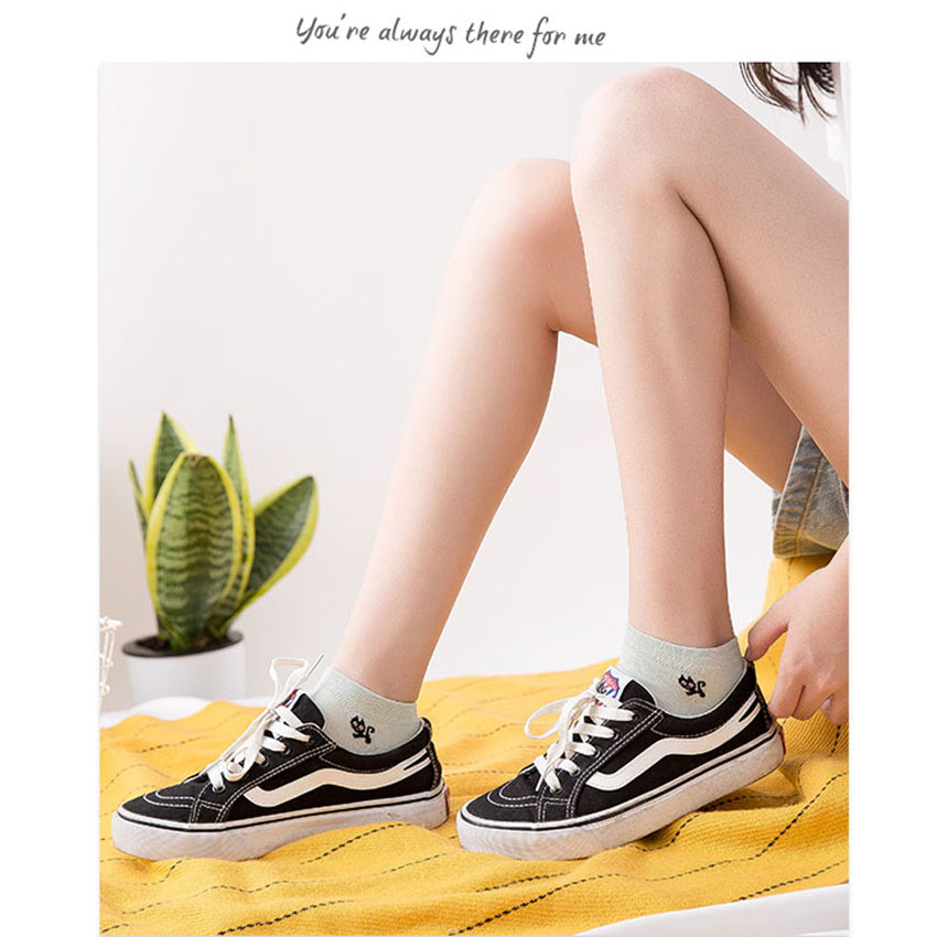 [ SET 5 ĐÔI ] Tất vớ nữ hình mèo dễ thương