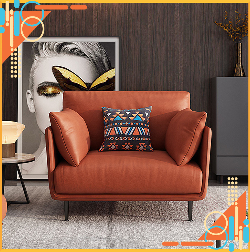 Single sofas Nordic modern design wrap PU leather high-grade waterproof