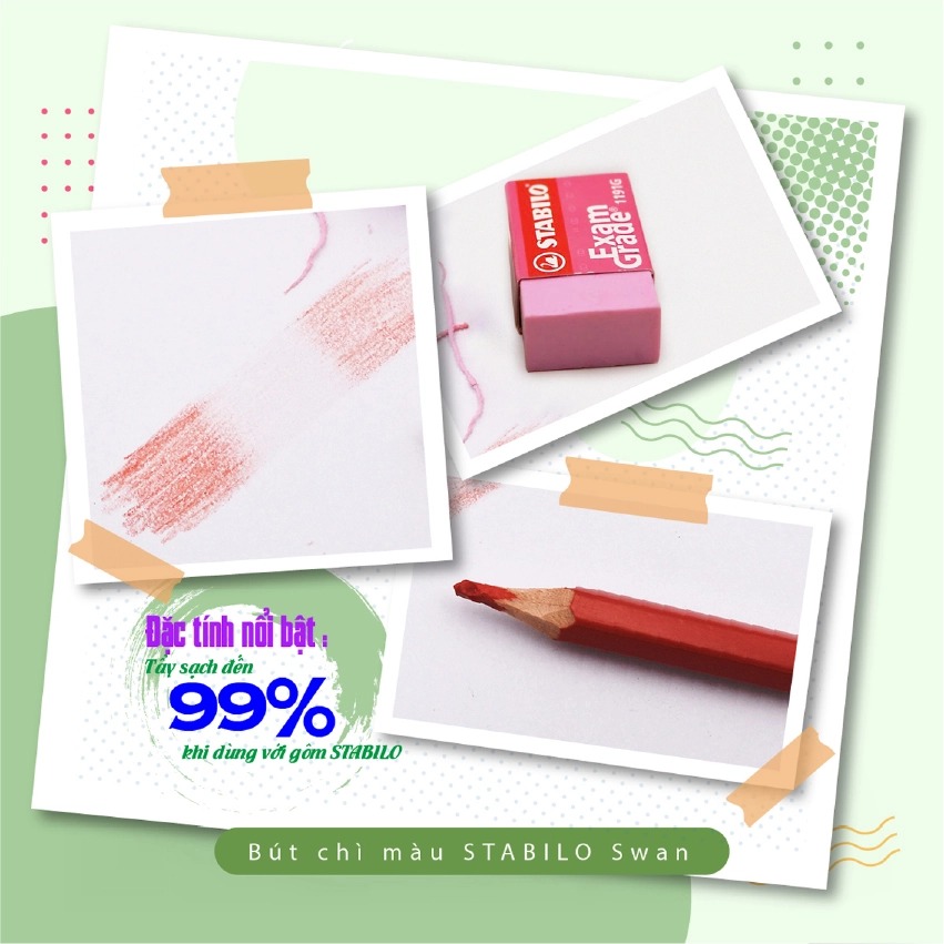Gôm màu viên trung STABILO Exam Grade (ER191G)