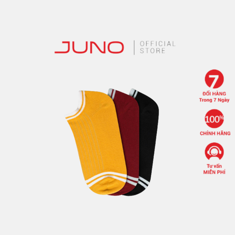 Vớ Nữ JUNO Cổ Cao Bộ 3 Đôi Kiểu Trơn VO003