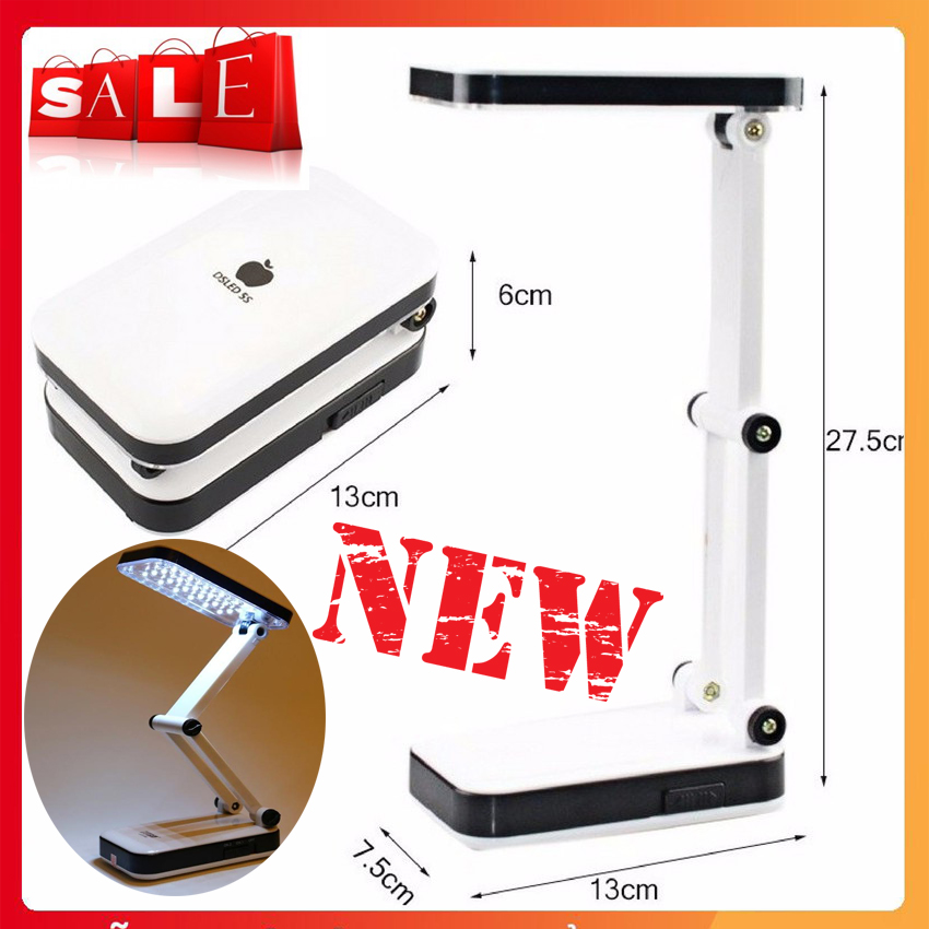 Đèn để bàn sạc pin 2 chế độ ánh sáng dp-666 - đèn gấp gọn mini để bàn làm việc