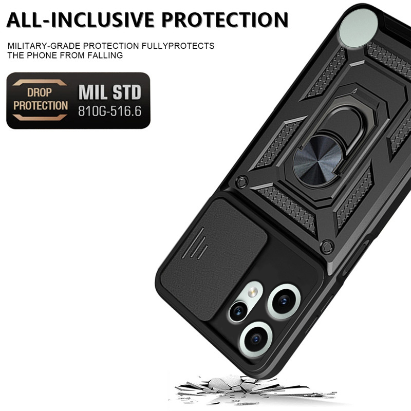 Phone cover For CMF Phone 2 Pro case shell Camera Lens Protector Shockproof Armor Iron Metal Car Ring Kickstand Bracket For CMF Phone 2 Pro Cases Housing.