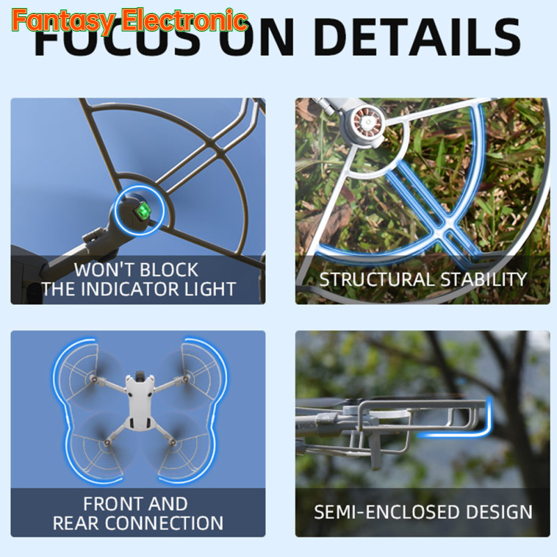 Propeller Guard Quick-Release Propeller Protector Drones Blades 360° Props Anti-Collision Ring Compatible For DJI Mini 4 Pro