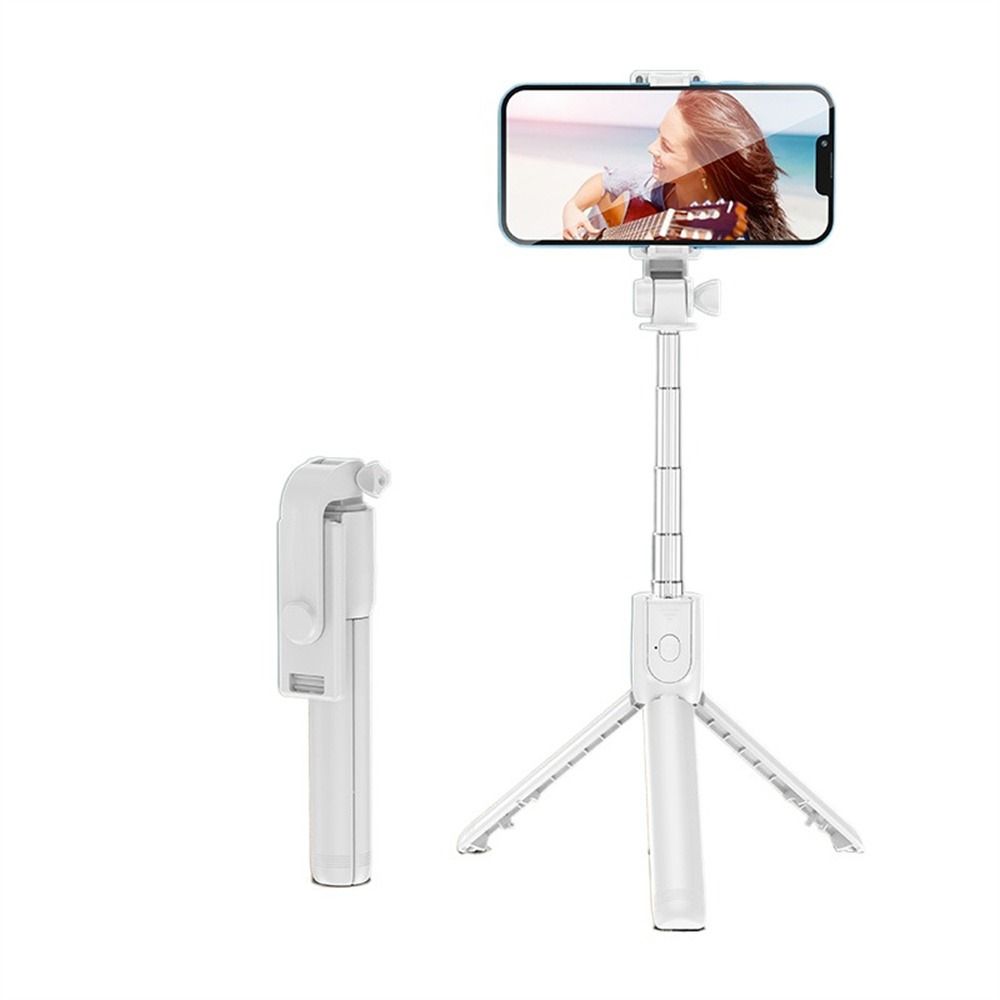 DFVDS Poratable Handheld Mini Tripod Shutter with Fill-in Light Phone Holder Remote Control Selfie Device Wireless Selfie Stick Live Tripod Phone Self-timer